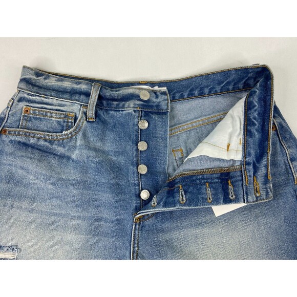 Cello Women Large Denim Shorts Jeans Mom Cutoff High Rise NWT - Picture 4 of 8